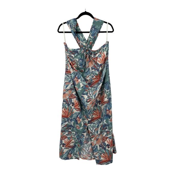 Faherty dress Bay Twist sleeveless halter midi floral size X-Large XL - Picture 6 of 8